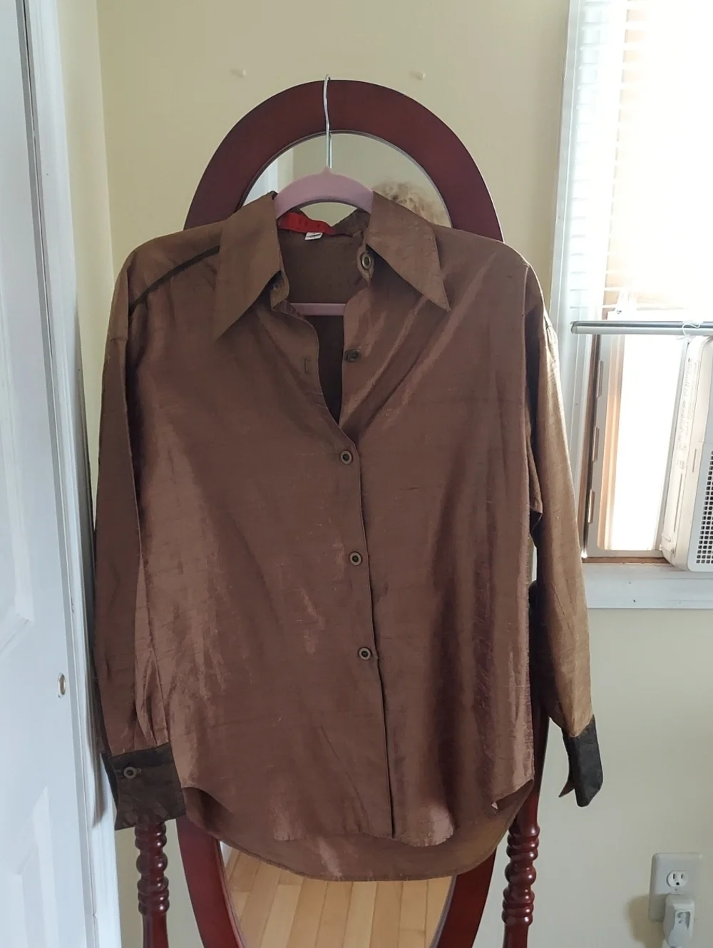 Womens Dunnington Silk Shirt Sz S Made In USA